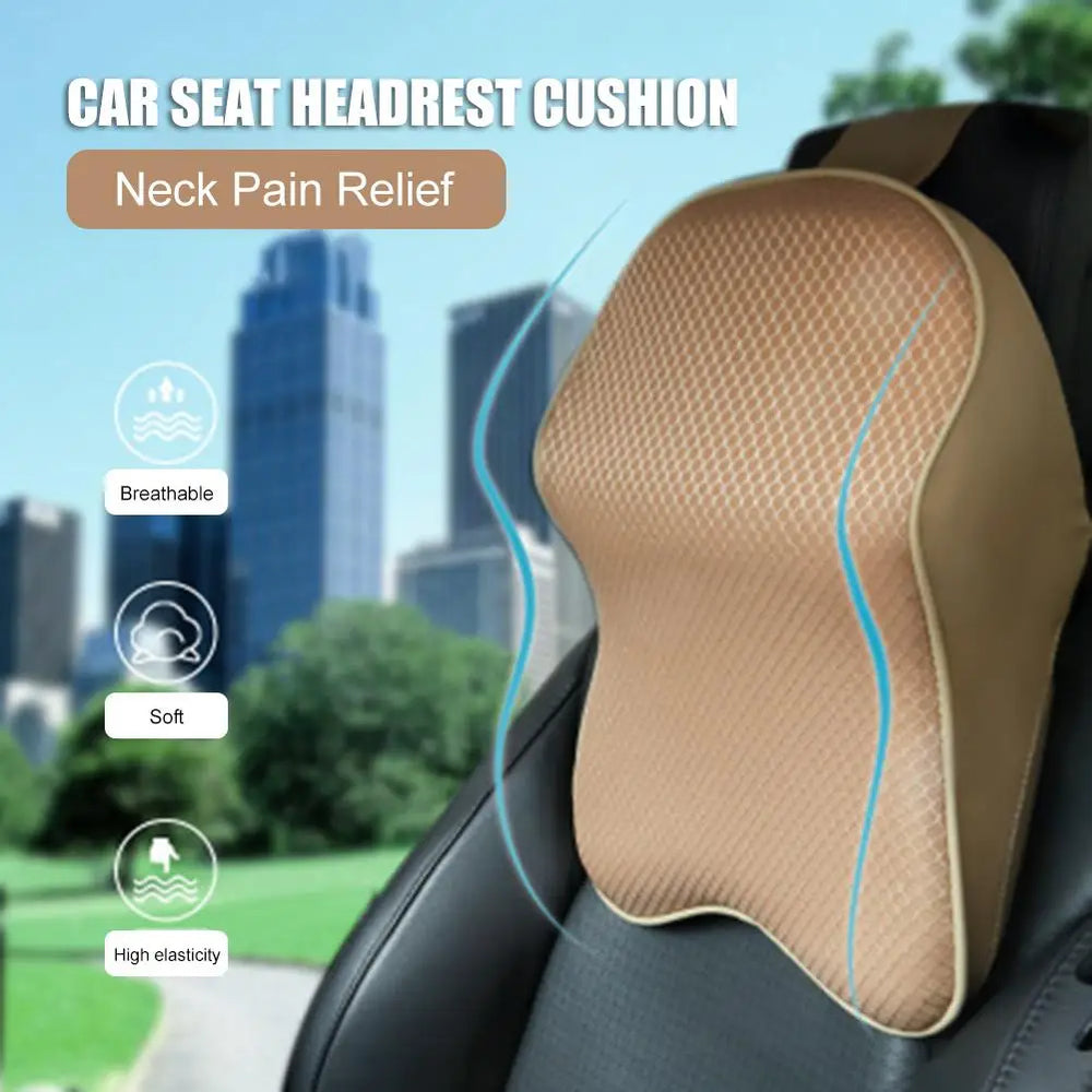 Memory Foam Neck Pillow Car Comfortable Seat Supports Lumbar