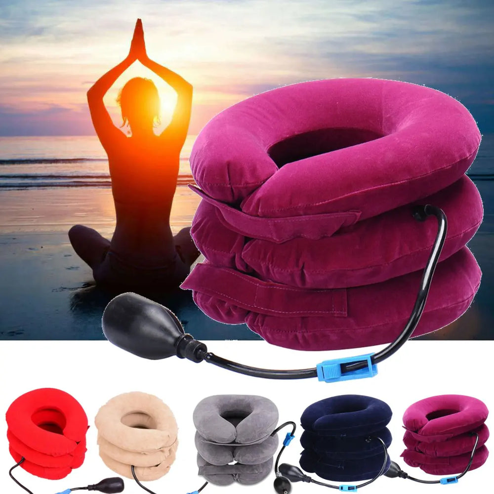 Inflatable Neck Tractor Relaxation Pillow Travel