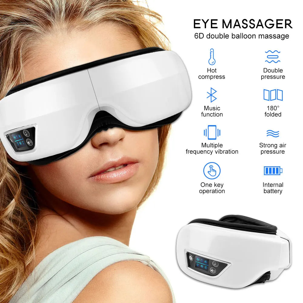 Smart Airbag Vibration Eye Massager Eye Care Instrumen Heating Bluetooth